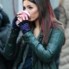 Victoria Justice Green Leather Jacket
