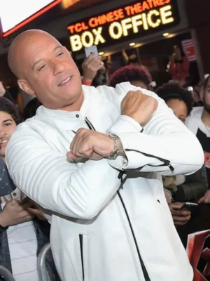 Vin Diesel White Leather Jacket