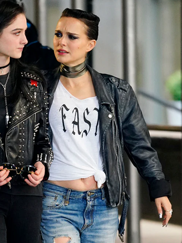 Vox Lux Celeste Montgomery Leather Jacket
