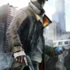 Watch Dogs Aiden Pearce Brown Leather Coat