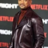 Will Smith Burgundy Leather Jacket