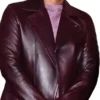 Will Smith Promotion Burgundy Leather Jacket