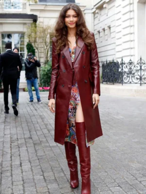 Zendaya Maroon Coat