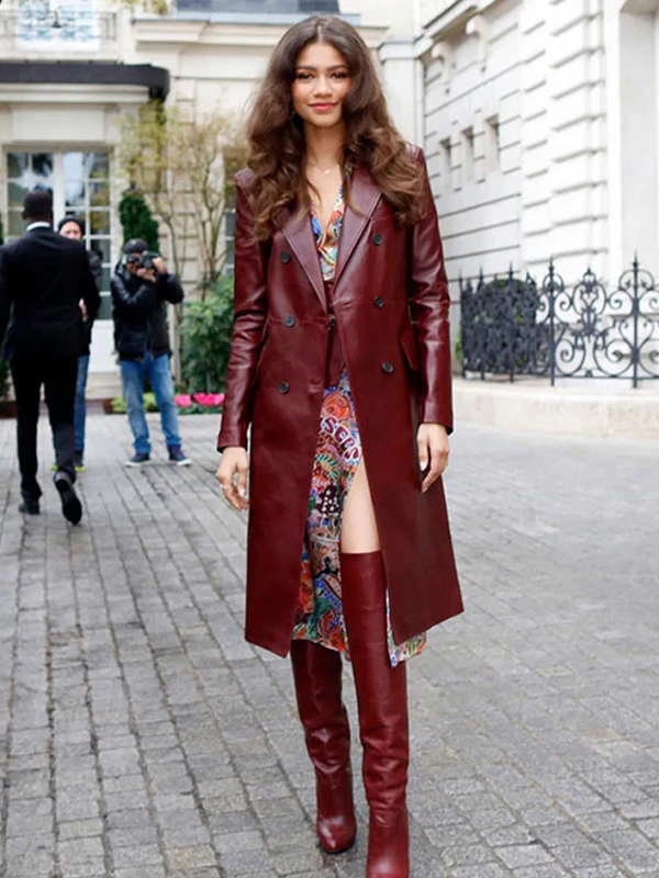Zendaya Maroon Coat