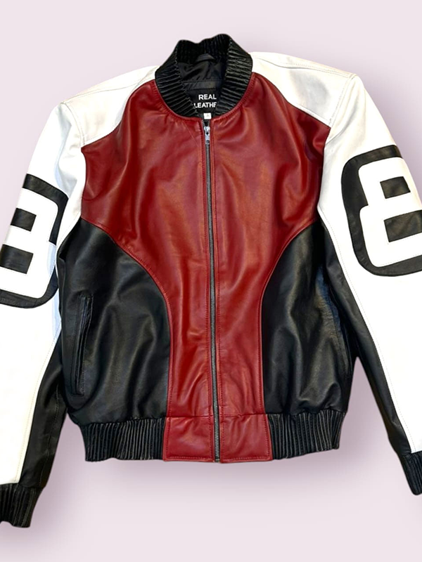 8 Ball Bomber Leather Jacket