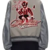 Ac-Milan Football Gray Varsity Letterman Jacket