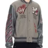 Ac-MilanClub Gray Varsity Letterman Jacket