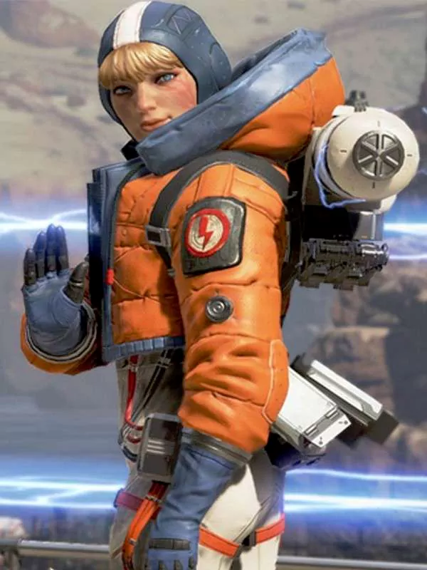 Apex Legends Wattson Orange Leather Jacket