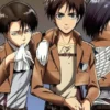 Attack on Titan Scout Regiment Levi Ackerman Brown Cropped Jacket