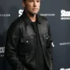 Australian Actor Sam Worthington Black Leather Jacket