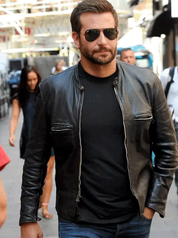 Bradley Cooper Black Biker Jacket