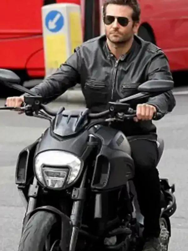 Bradley Cooper Black Leather Jacket