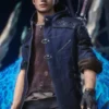 Devil May Cry 5 Nero Blue Leather Jacket