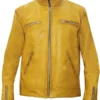 Dirk Gently Detective Samuel Barnett Yellow Leather Jacket