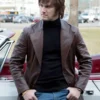 Elvis & Nixon Michael Shannon Brown Leather Jacket