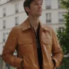 Emily in Paris Lucas Bravo Brown Jacket