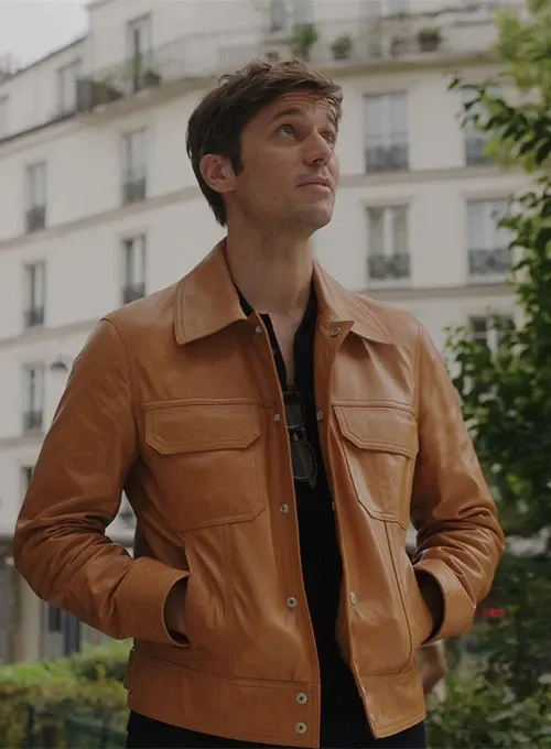 Emily in Paris Lucas Bravo Brown Jacket