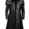 Fallout New Vegas Ranger Military Black Leather Trench Coat