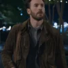 Ghosted Chris Evans Brown Suede Leather Jacket