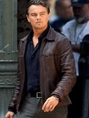 Inception Leonardo DiCaprio Brown Leather Jacket