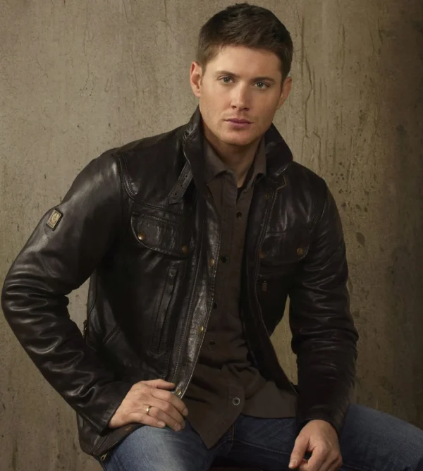 Jensen Ackles American Actor Black Jacket