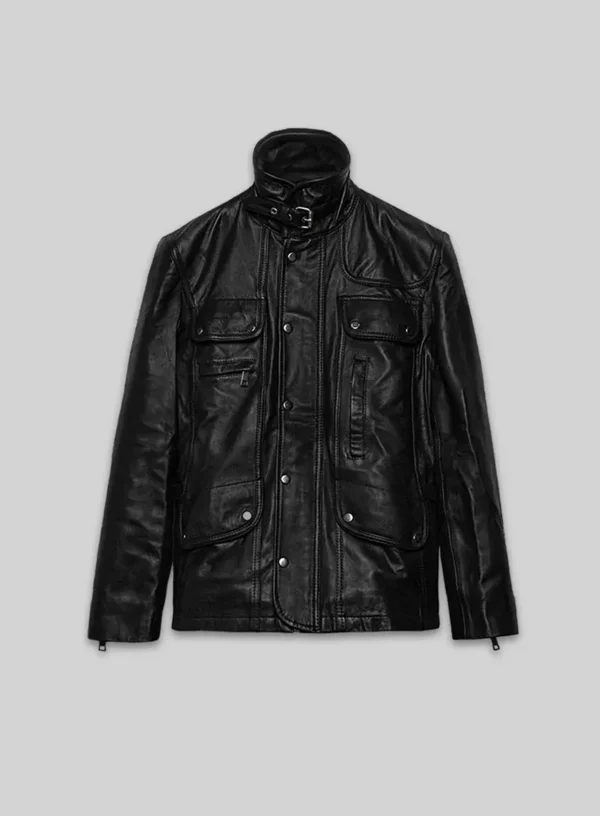 Jensen Ackles American Actor Black Leather Jacket