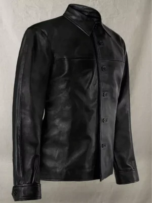 Jim Morrison Black Leather Trucker Jacket with Pants for Men and Women