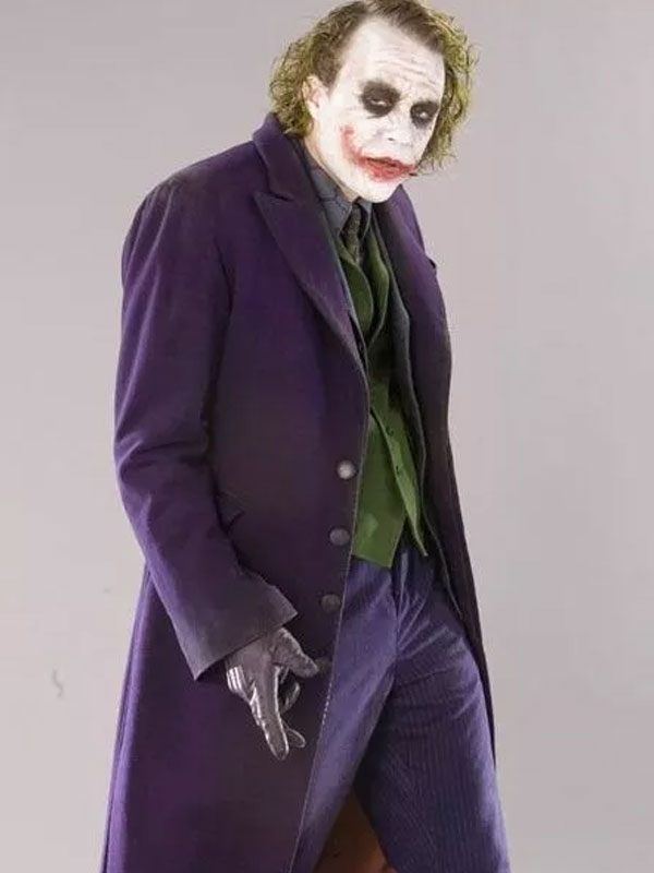 Joker Purple Wool Trench Coat