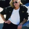 Kelly McGillis Top Gun Flight Black Jacket