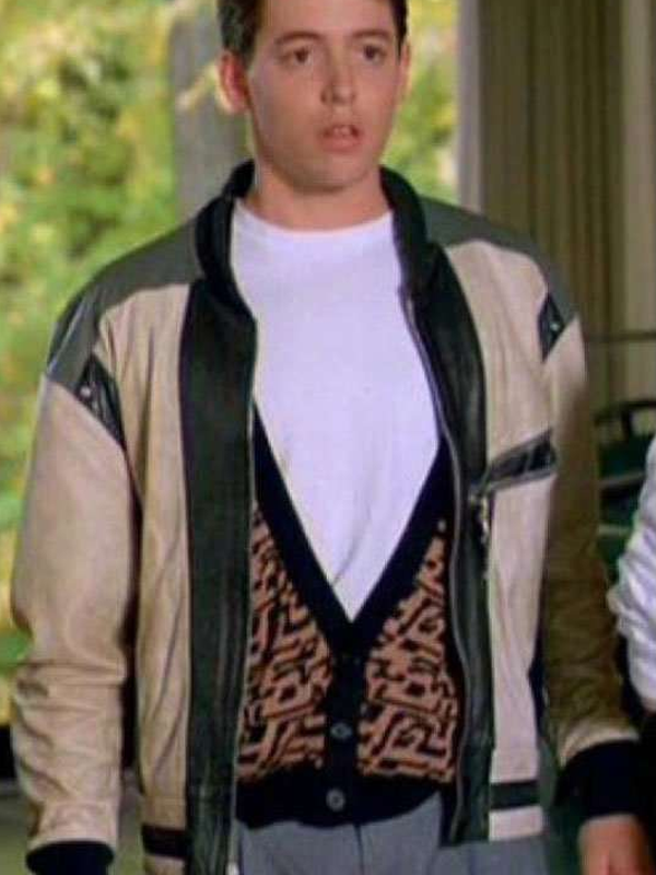 Matthew Broderick Ferris Buellers Day Off 1986 Leather Jacket