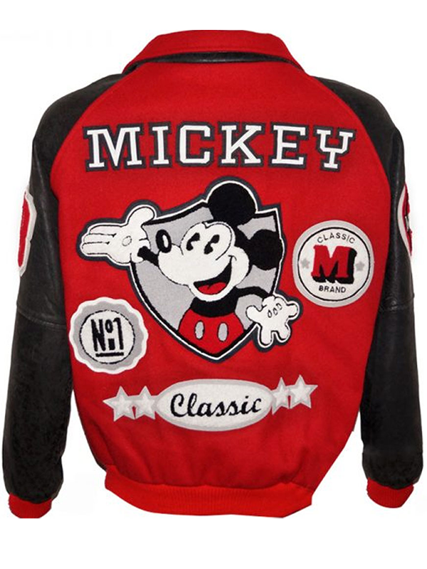 Michael Jackson Mickey Mouse Bomber Jacket MJ Mickey Varsity Jacket
