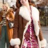 Modern Love Lexi Anne Hathaway Shearling Brown Coat