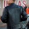 Nicholas Hoult Actor Black Leather Jacket