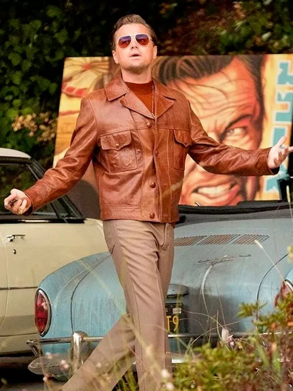 Once Upon Time in Hollywood Leonardo DiCaprio Brown Jacket for Men and Women