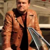 Once Upon Time in Hollywood Leonardo DiCaprio Brown Jacket for and Women