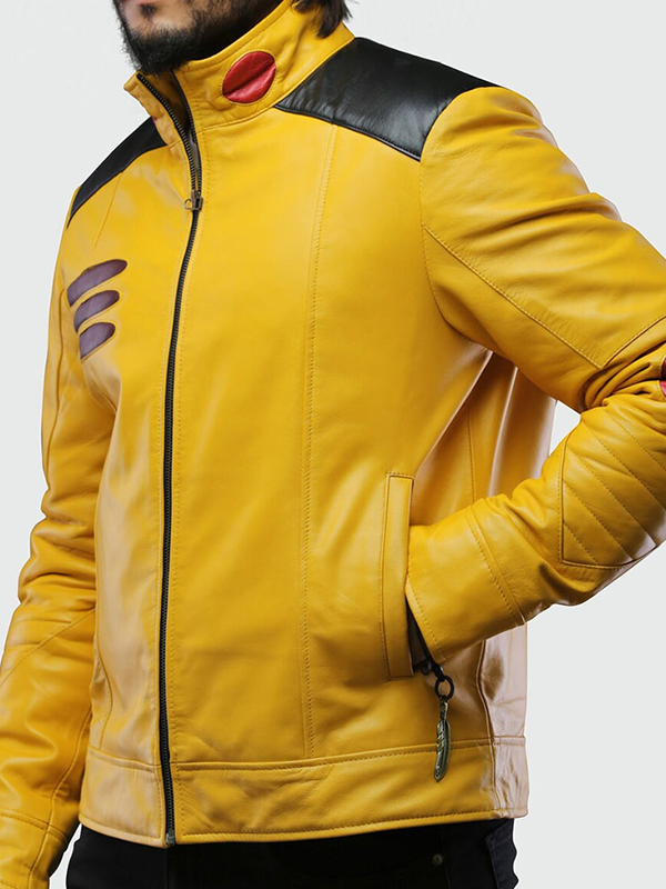 Pokemon Pikachu Yellow Leather Jacket