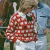 Princess Diana Black Sheep Red Sweater for Men and Women