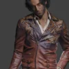 Resident Evil 4 Dr. Luis Serra Navarro Brown Leather Biker Style Jacket