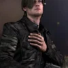Resident Evil 6 Leon Kennedy Black Leather Jacket