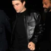 Robert Pattinson Black Leather Jacket