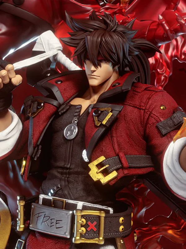 Sol Badguy Guilty Gear Strive Red Leather Cropped Jacket