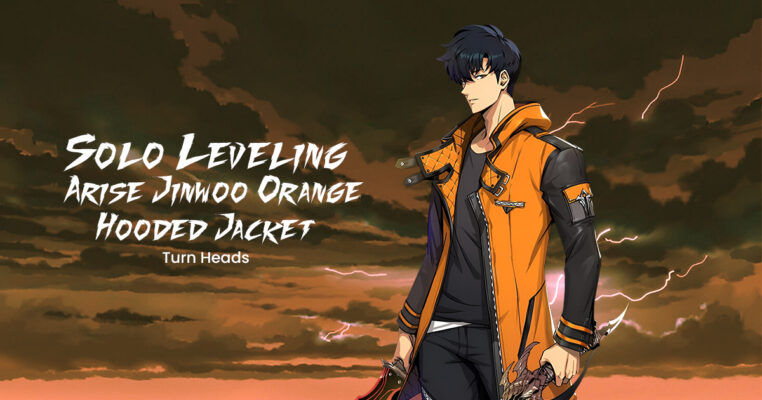 Solo Leveling Arise Jinwoo Orange Hooded Jacket