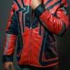 Spiderman Red and Blue Leather Jacket