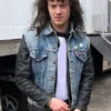 Stranger Things Eddie Munson Denim Vest With Black Leather Jacket