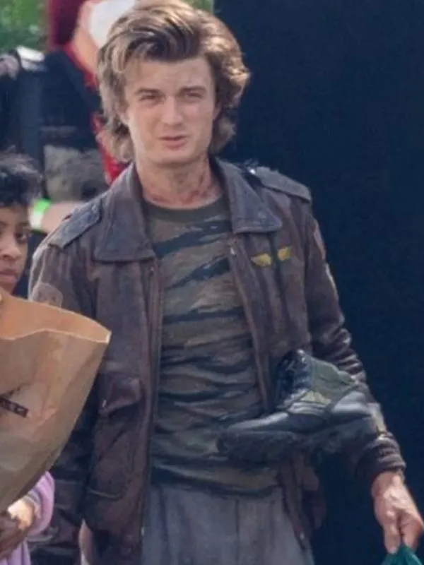 Stranger Things Steve Harrington Brown Jacket