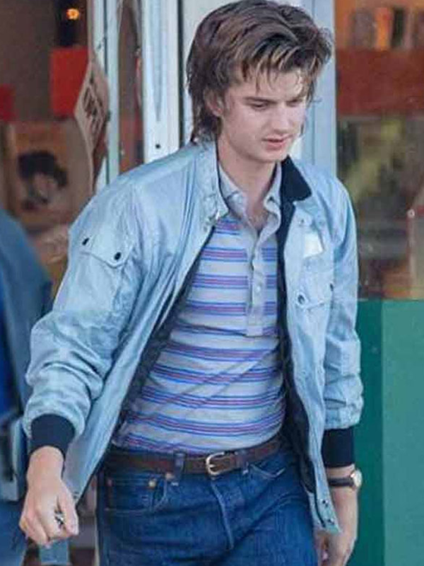 Stranger Things Steve Harrington Blue Bomber Jacket