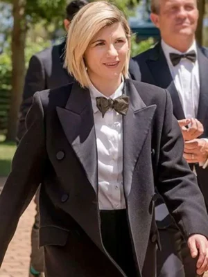 TV Series Doctor Who Jodie Whittaker Black Trench Coat