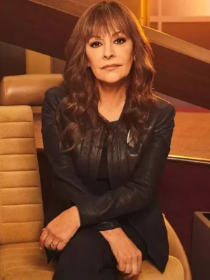 Star Trek Picard Star Fleet Blue Leather Jacket