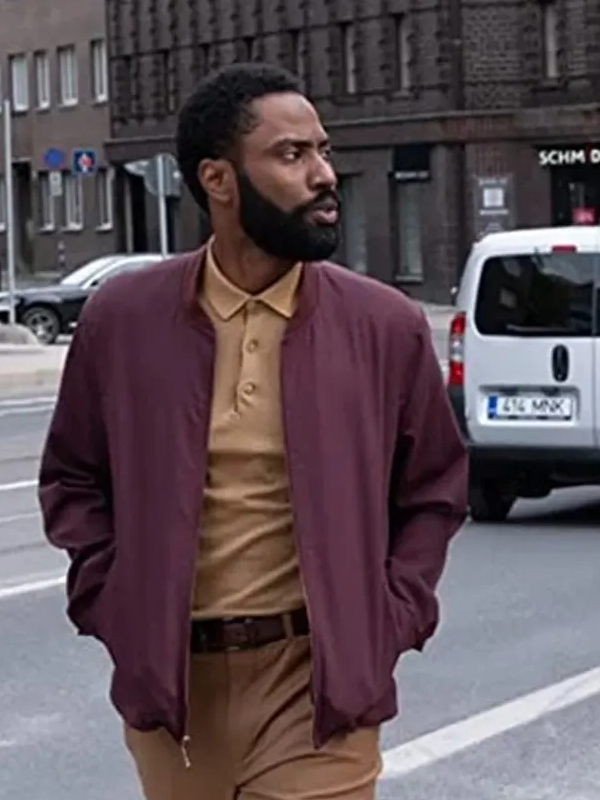 Tenet Protagonist Maroon Bomber Jacket