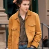 Timothee Chalamet American French Actor Brown Jacket